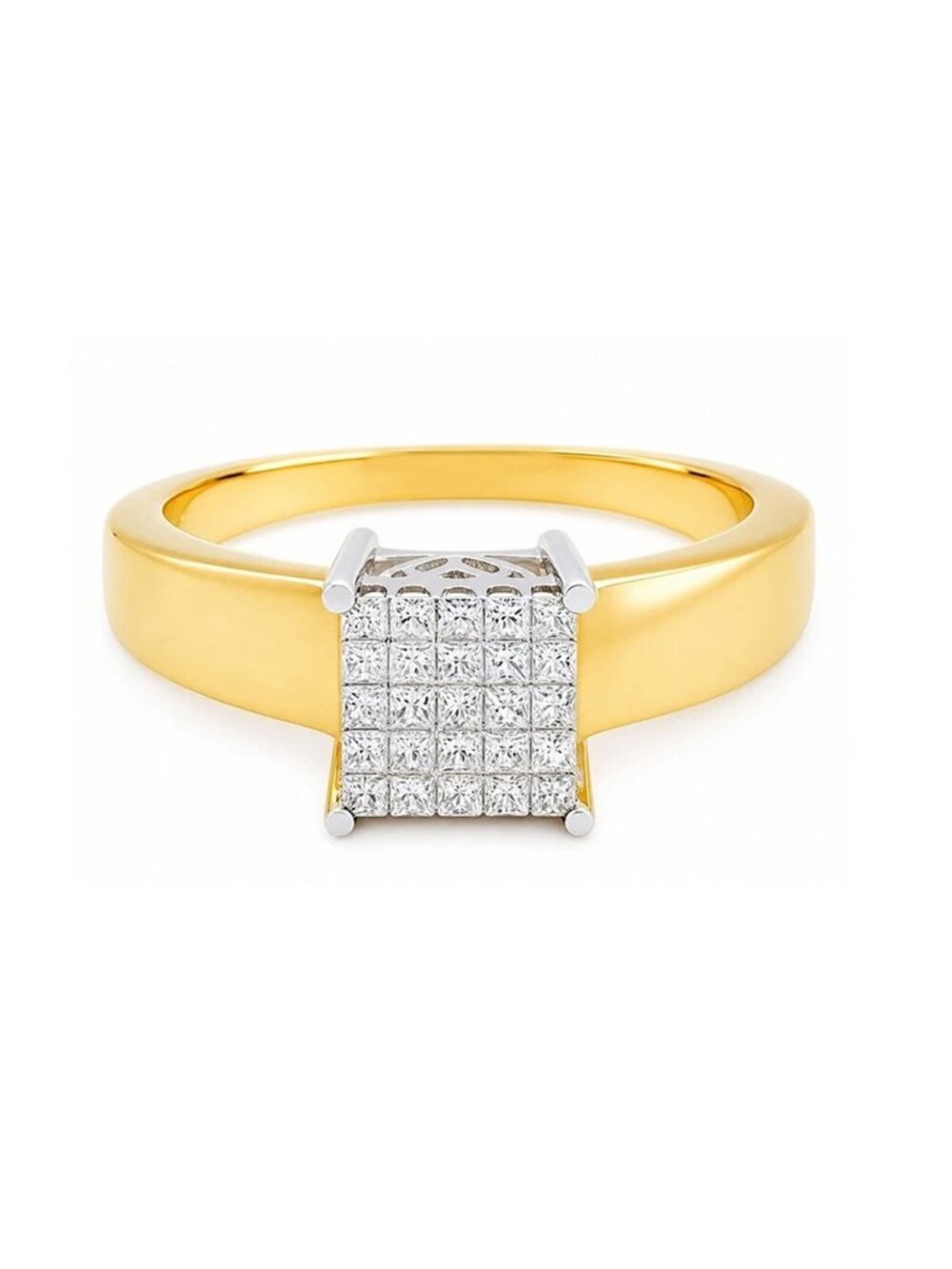 Genuine 0.50 Cts Diamond Engagement Ring 10k Gold
